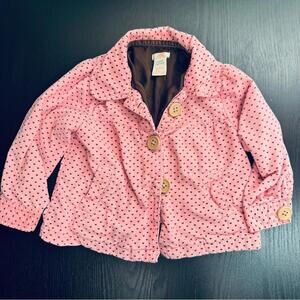 Joe Fresh Pink and Brown Coat with Notched Lapel